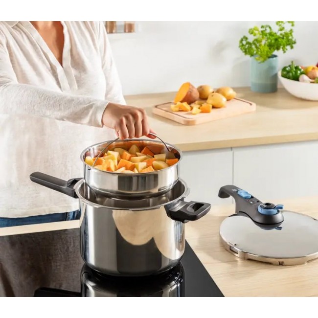 Pressure cooker TEFAL SECURE TRENDY 6L + stainless steel basket Pressure cooker TEFAL SECURE TRENDY 6L + stainless steel basket