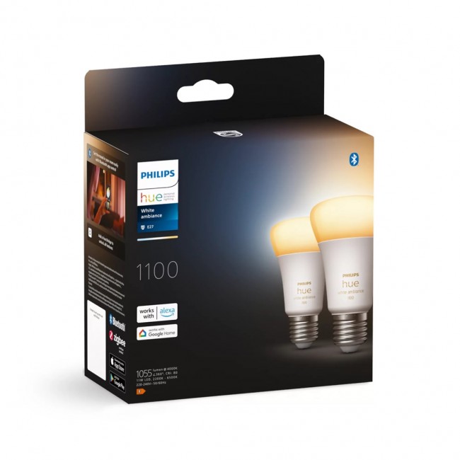 Philips Hue White ambience A60 E27 smart bulb 1100 (2-pack) Philips Hue White ambience A60 E27 smart bulb 1100 (2-pack)