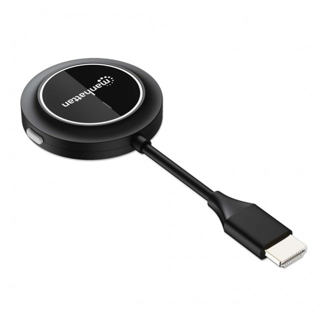Manhattan 1080p Wireless HDMI Display Adapter with HDMI Transmitter, Dongle Wirelessly Displays a Video Signal from an HDMI Device on an HDMI TV or Projector, Requires Receiver from 208420 Wireless HDMI Presentation Kit, Black Manhattan 1080p Wireless HDMI Display Adapter with HDMI Transmitter, Dongle Wirelessly Displays a Video Signal from an HDMI Device on an HDMI TV or Projector, Requires Receiver from 208420 Wireless HDMI Presentation Kit, Black