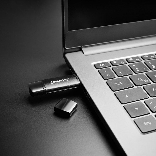 Intenso 3544492 USB flash drive 256 GB USB Type-A / USB Type-C 3.2 Gen 1 (3.1 Gen 1) Black