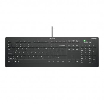 Contour Design Active Key Contour QuickClean Medical Keyboard Removable Cover Full-Size Wired Black DE C8112