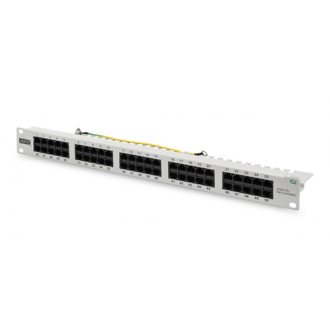 Digitus CAT 3 ISDN patch panel, unshielded, grey Digitus CAT 3 ISDN patch panel, unshielded, grey