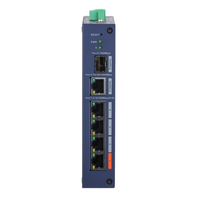 Dahua Technology 6-Port Cloud Managed Hardened Switch with 4-Port PoE