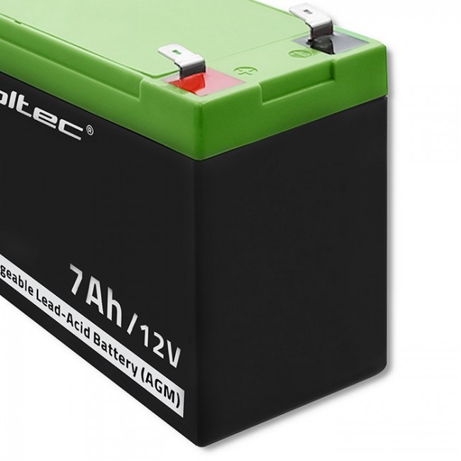Qoltec 53076 AGM battery | 12V | 7Ah | Security Qoltec 53076 AGM battery | 12V | 7Ah | Security