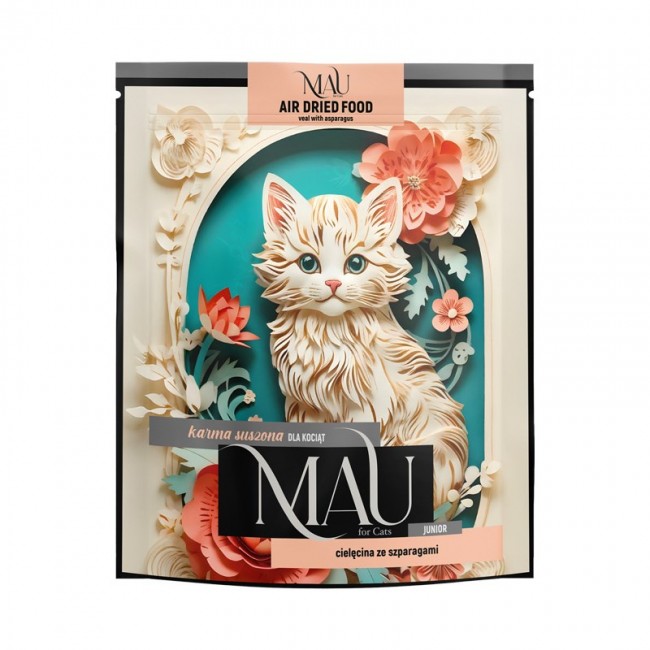 MAU Air dried Junior Veal with asparagus - dry cat food - 700g