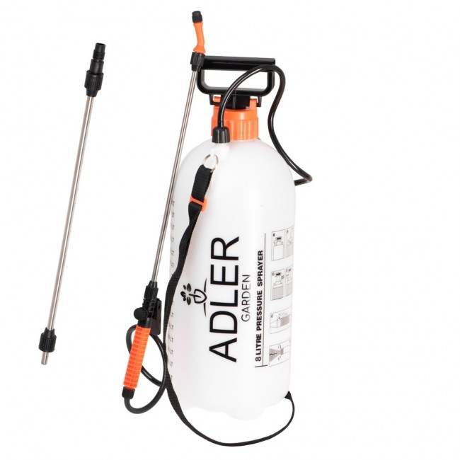 Pressure Sprayer ADLER AD 6809 manual 8L White, Orange