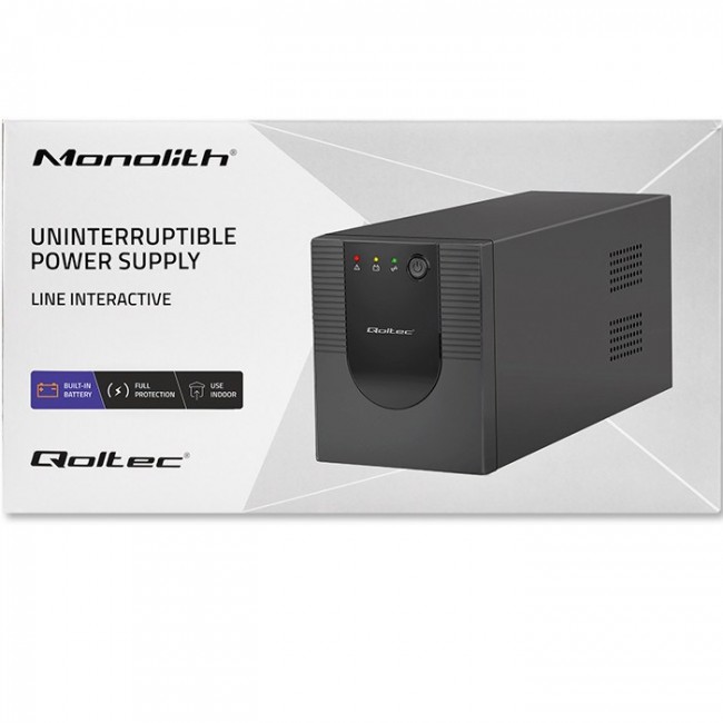 Qoltec 53777 Uninterruptible Power Supply Line Interactive | Monolith | 2000VA | 1200W