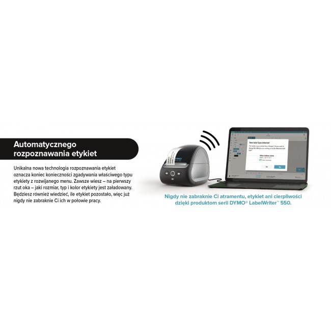 DYMO LabelWriter 550 Label Printer | Label Maker with Direct Thermal Printing | Automatic Label Recognition | Prints Address LabelsShipping LabelsBarcode Labels & More | EU 2 Pin Plug