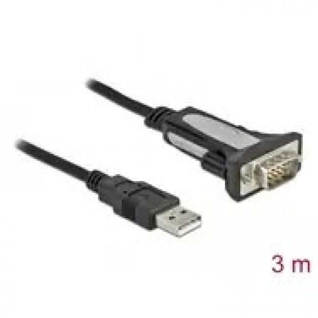 DeLOCK 65962 serial cable Black 3 m USB Type-A DB-9 DeLOCK 65962 serial cable Black 3 m USB Type-A DB-9