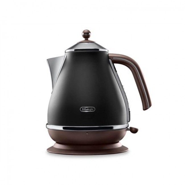 De Longhi KBOV 2001.BK electric kettle 1.7 L 2000 W Black, Brown