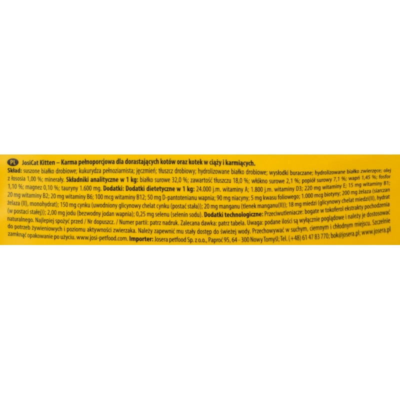 JOSERA JosiCat Kitten - dry cat food - 10 kg