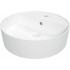 Countertop ceramic washbasin with space for a tap