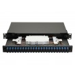 Equip 24-Port Fiber Optic Splice Box, SC Duplex, OS2, 1U, Equipped, Black
