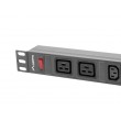 LANBERG POWER STRIP PDU RACK (1U, 16A,2XC19,8XC13)