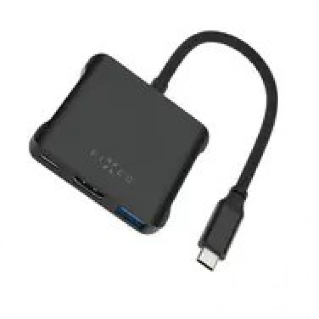 HUB USB Fixed Quadri 2x USB-C 1x HDMI + 2x USB-A 2.0 3.2 Gen2 3.1 Gen1 (FIXHU-QR-BK)
