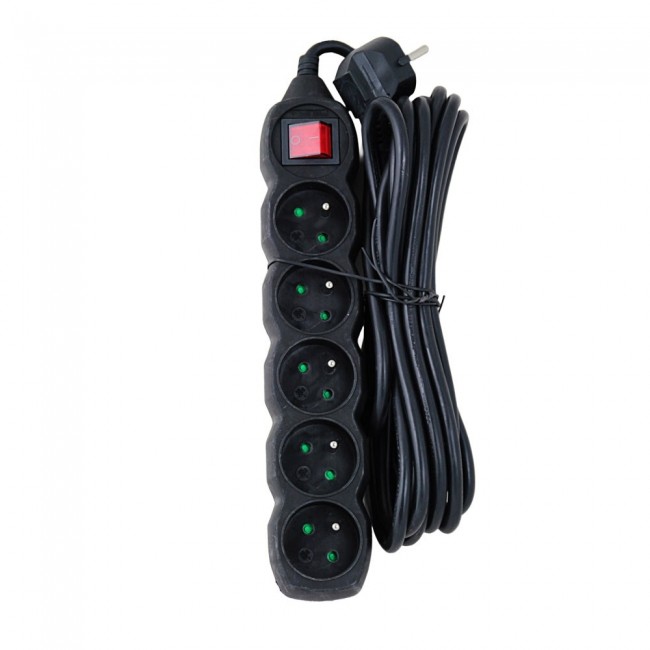 Esperanza ELK216K power extension 5 m 5 AC outlet(s) Indoor Black