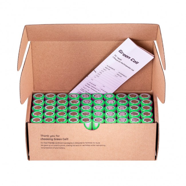 Green Cell 50GC18650NMC29 household battery Rechargeable battery 18650 Lithium-Ion (Li-Ion) Green Cell 50GC18650NMC29 household battery Rechargeable battery 18650 Lithium-Ion (Li-Ion)