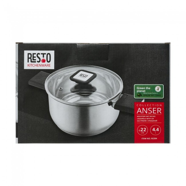 Resto Kitchenware Anser 4.4 L Round Black, Stainless steel Resto Kitchenware Anser 4.4 L Round Black, Stainless steel