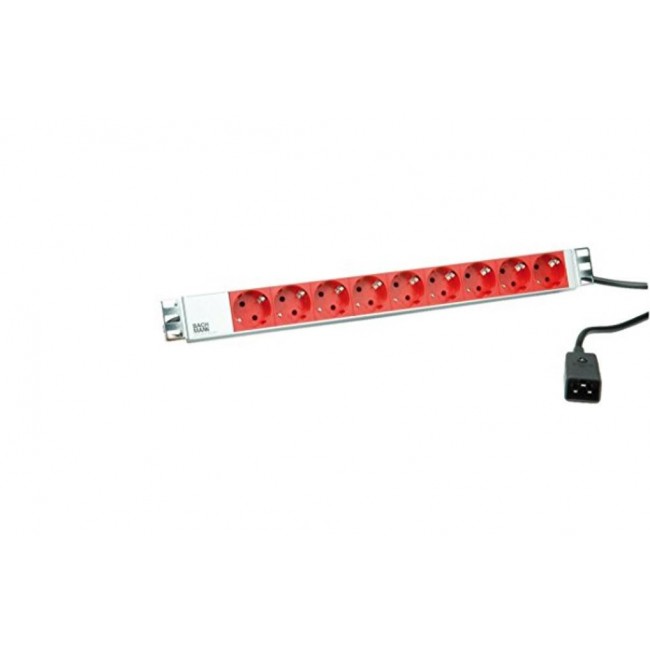 Bachmann 333.936 power extension 2 m 9 AC outlet(s) Indoor Grey, Red