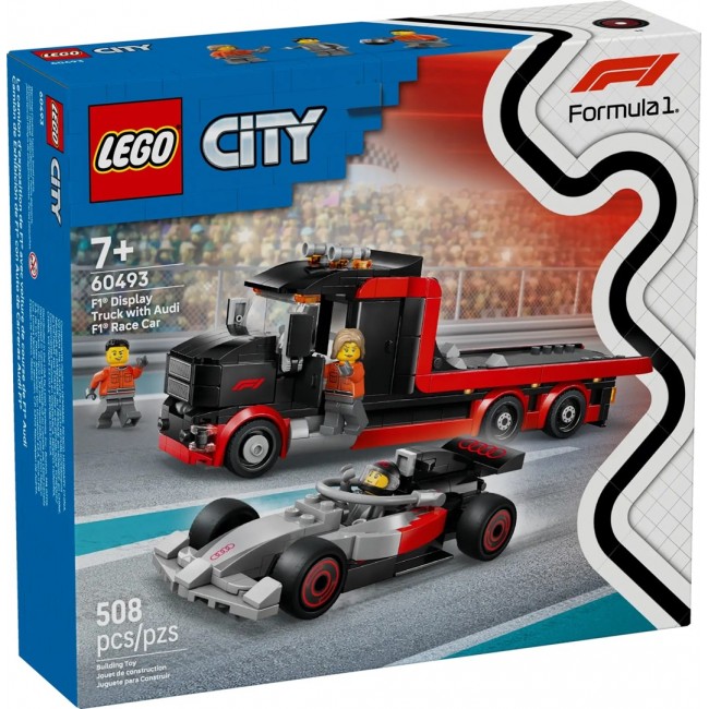 LEGO CITY 60493 F1 Display Truck with Audi F1 Race Car