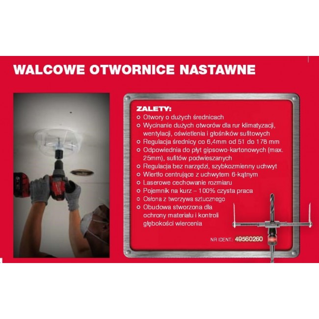 MILWAUKEE HOLE SAW EXTENSION. 51-178mm FOR PLASTERBOARDS. MILWAUKEE HOLE SAW EXTENSION. 51-178mm FOR PLASTERBOARDS.