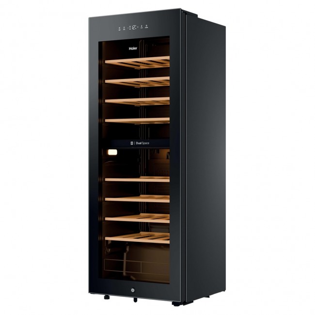 Haier Wine Bank 50 Serie 5 HWS56GDG Compressor wine cooler Freestanding Black 31 bottle(s)