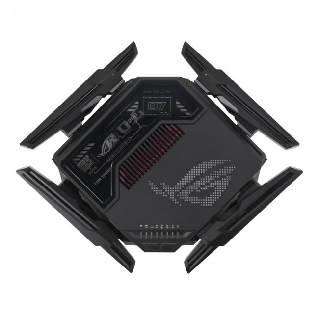 ASUS ROG Rapture GT-BE98 wireless router 10 Gigabit Ethernet Quad-band (2.4 GHz / 5 GHz-1 / 5 GHz-2 / 6 GHz) Black ASUS ROG Rapture GT-BE98 wireless router 10 Gigabit Ethernet Quad-band (2.4 GHz / 5 GHz-1 / 5 GHz-2 / 6 GHz) Black
