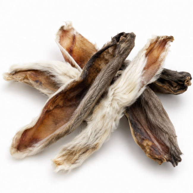 PETITTO Rabbit ear with fur Mono - dog treat - 1kg PETITTO Rabbit ear with fur Mono - dog treat - 1kg