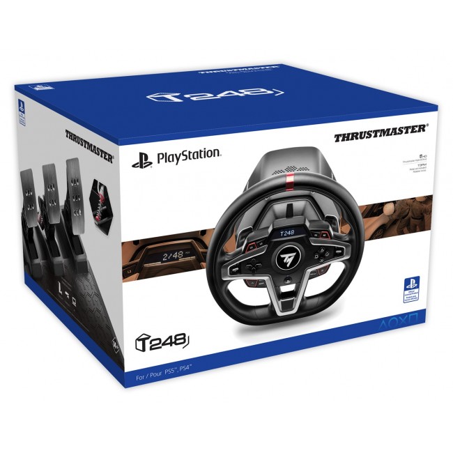 Thrustmaster T248 Black USB Steering wheel + Pedals PC, PlayStation 4, PlayStation 5