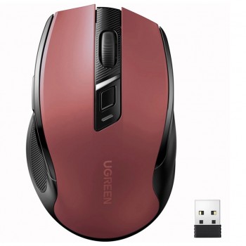 Ugreen MU006 wireless optical mouse USB 2.4 GHz / Bluetooth 5.0 4000 DPI red