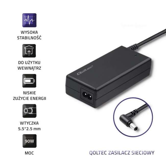Qoltec 50099.90W power adapter/inverter Indoor Black Qoltec 50099.90W power adapter/inverter Indoor Black