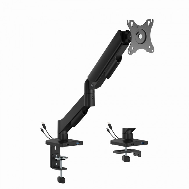 Gembird MA-DA1U-01 Adjustable desk display mounting arm with USB ports, 17 -32 , black Gembird MA-DA1U-01 Adjustable desk display mounting arm with USB ports, 17 -32 , black