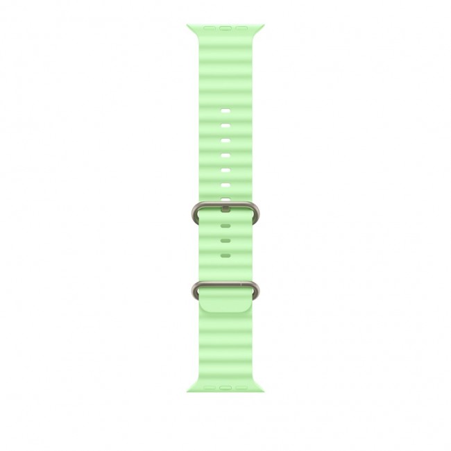 Apple Natural Titanium Finish Band Green Fluoroelastomer, Titanium Apple Natural Titanium Finish Band Green Fluoroelastomer, Titanium