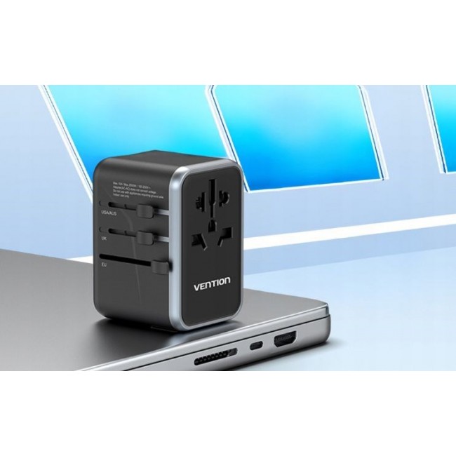 Vention 65W GaN Travel Adapter and Charger 2x USB-A 2x USB-C Vention 65W GaN Travel Adapter and Charger 2x USB-A 2x USB-C