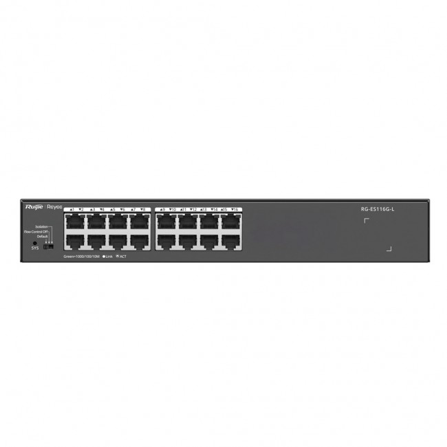 Ruijie Networks RG-ES116G-L network switch Unmanaged L2 Gigabit Ethernet (10/100/1000) Black