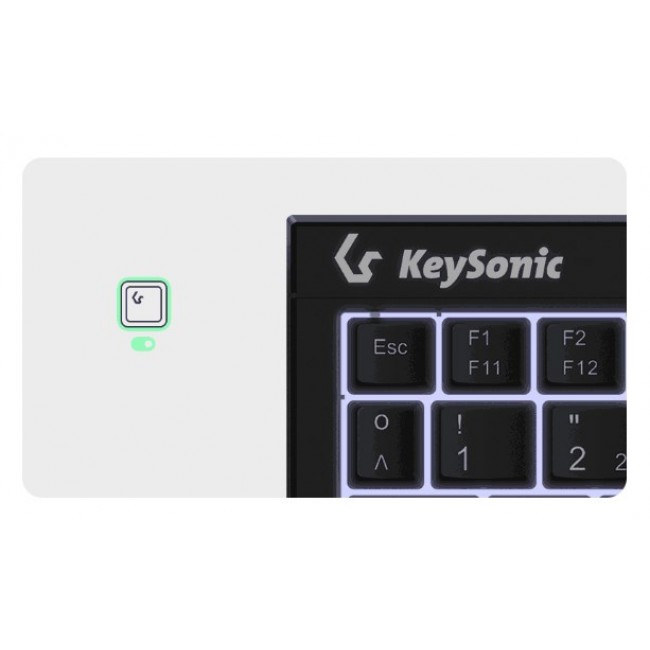 KeySonic KSK-3211ELU (DE) keyboard Home USB QWERTZ German Black