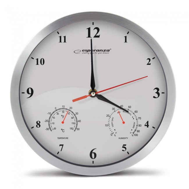 Esperanza EHC008W Mechanical Wall Clock, Round, White Esperanza EHC008W Mechanical Wall Clock, Round, White
