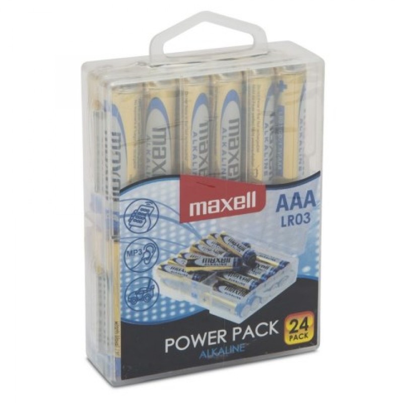 MAXELL battery Alkaline LR03, VALUE BOX 24 pcs. MAXELL battery Alkaline LR03, VALUE BOX 24 pcs.