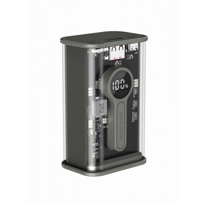Gembird PB09-TQC3-01 power bank Lithium Polymer (LiPo) 9000 mAh Black, Transparent Gembird PB09-TQC3-01 power bank Lithium Polymer (LiPo) 9000 mAh Black, Transparent