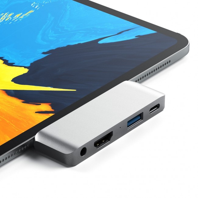 Satechi ST-TCMPHS laptop dock/port replicator USB 3.2 Gen 1 (3.1 Gen 1) Type-C Silver