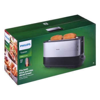 Philips Viva Collection HD2692/90 toaster 1 slice(s) 1030 W Black, Metallic