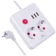 Maclean power strip, extension cord 2 sockets + 3xUSB, 110-240V AC 50/60Hz, 2.1A max 2500W, 1.5m, white, MCE387 W Maclean power strip, extension cord 2 sockets + 3xUSB, 110-240V AC 50/60Hz, 2.1A max 2500W, 1.5m, white, MCE387 W