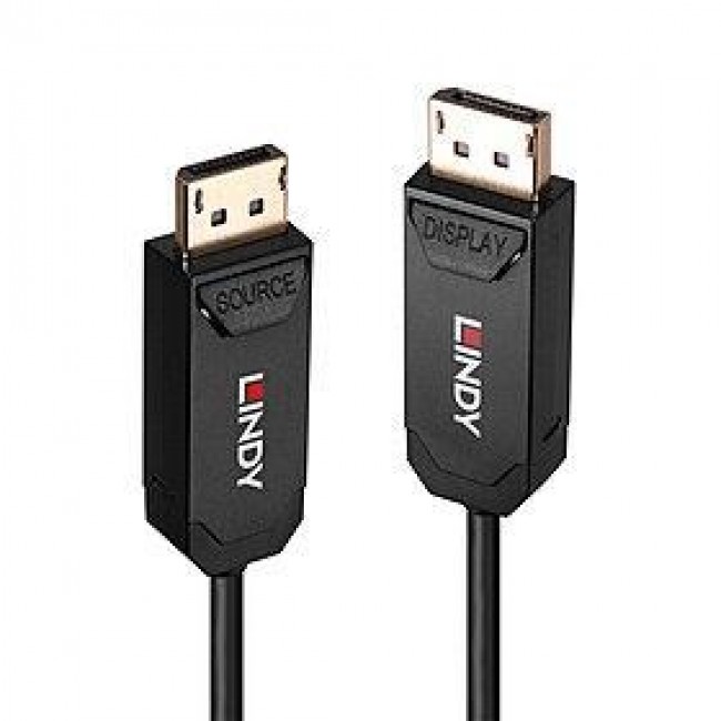 Lindy 10m Fibre Optic Hybrid DP 2.0 UHBR10 Cable