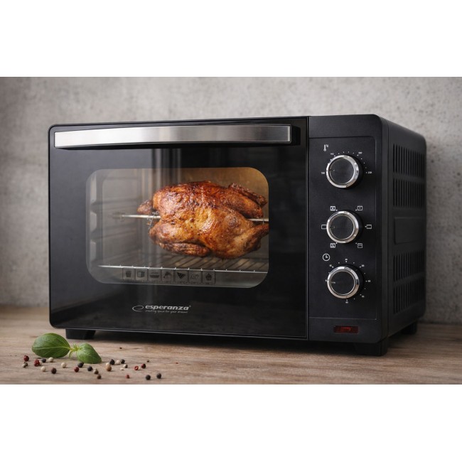 Esperanza EKO006N Mini oven with convection and spit 25 l 1600W Black