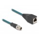 DeLOCK M12 Adapter Cable X-coded 8 pin male to RJ45 female 50 cm