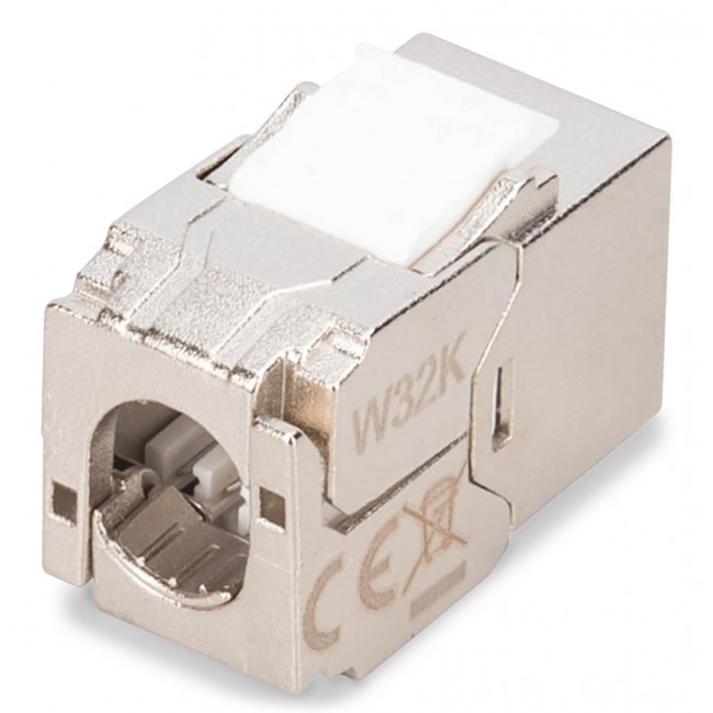 Digitus CAT 6A compact keystone module, shielded, tool-free mounting connection, 12 pcs.