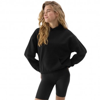 Women's sweatshirt 4F F1057 deep black 4FWSS24TSWSF1057 20S M