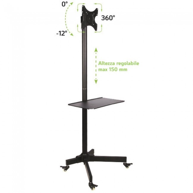 Techly Trolley Floor Stand LCD/LED/Plasma TV Stand 19 Techly Trolley Floor Stand LCD/LED/Plasma TV Stand 19