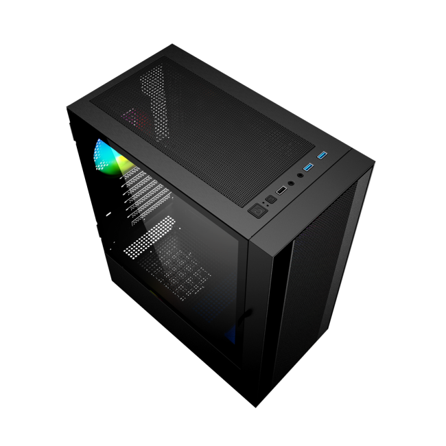 Gembird Fornax 4000 ARGB gaming ATX computer case, Midi Tower, backlight, Black Gembird Fornax 4000 ARGB gaming ATX computer case, Midi Tower, backlight, Black