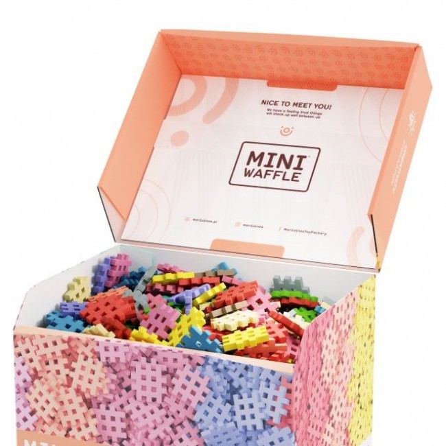 Marioinex Mini Waffle building blocks, 500 pieces, pastel colours